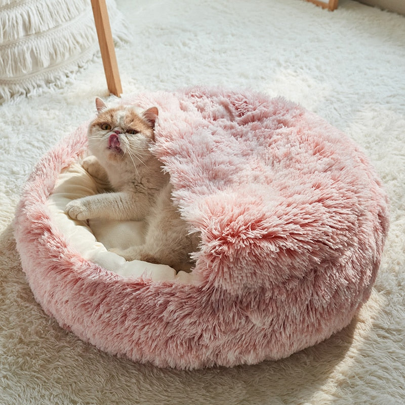 High Paw Plush Shell Long Plush Warm Sleeping Pet Bed